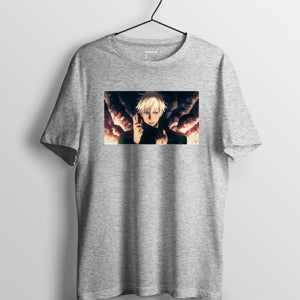 咒術迴戰 系列 T-shirt - 無量空處 (灰色)