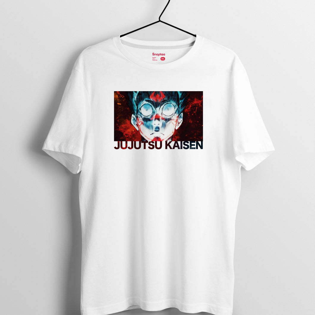 咒術迴戰系列 T-shirt - 兩面宿儺容器 (白色)