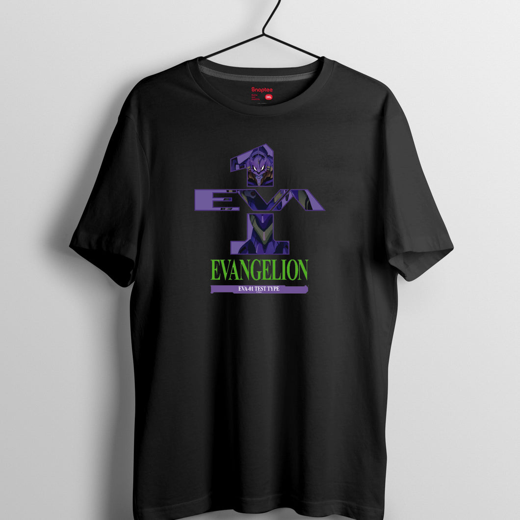 新世紀福音戰士系列 T-shirt - 初號機(黑色)